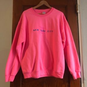 New York City: Hot Pink Oversized Sweatshirt